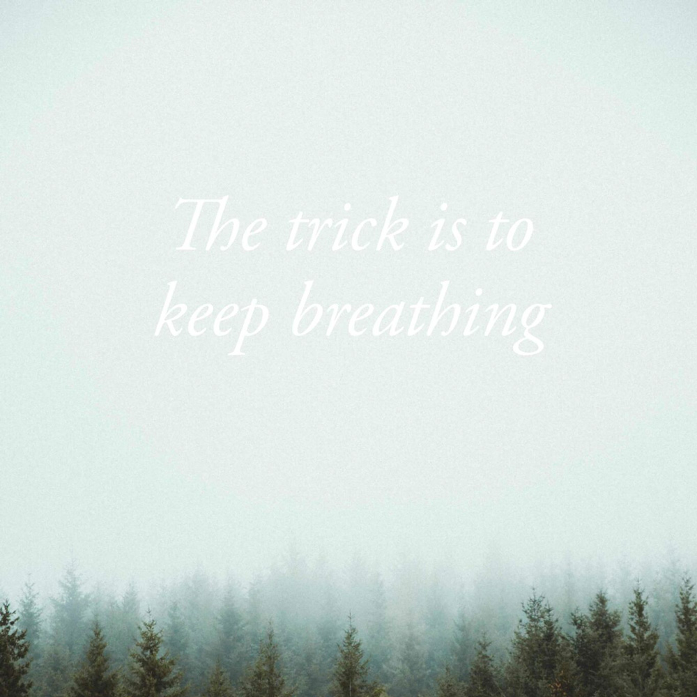 Keep breathing, citat.