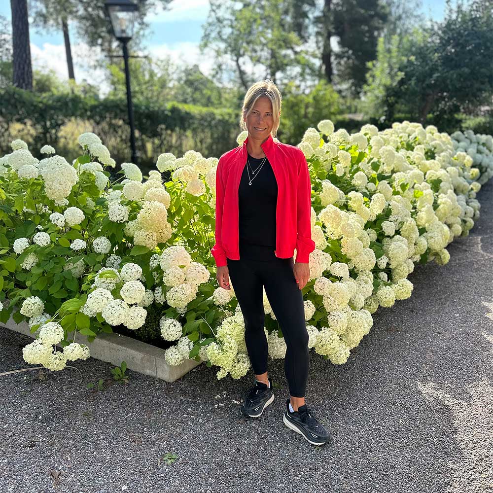 Charlotte ute i solen