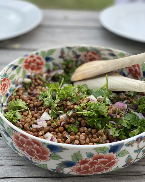 Tallrik med vegetarisk kost