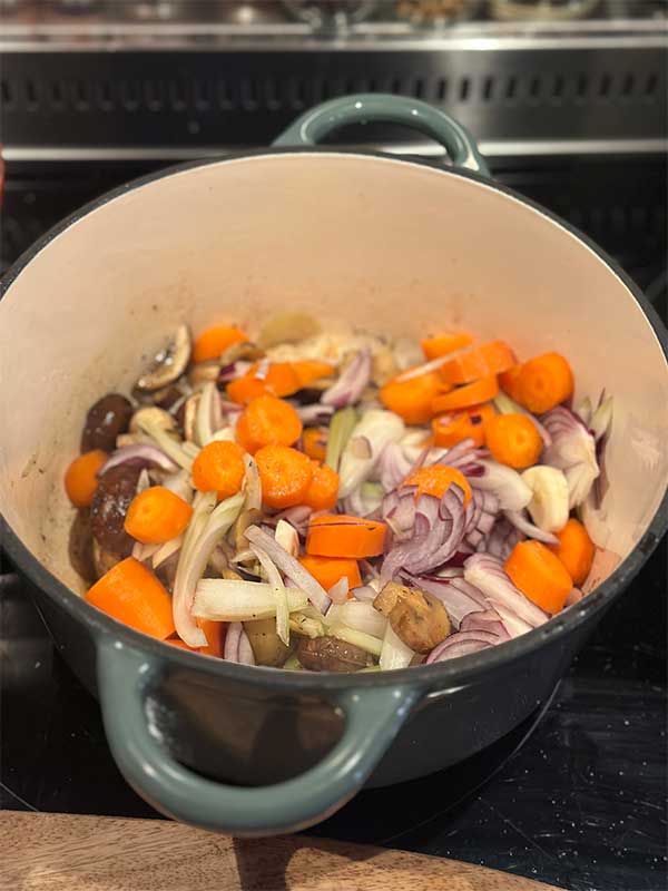 Ingredienser till mustig soppa