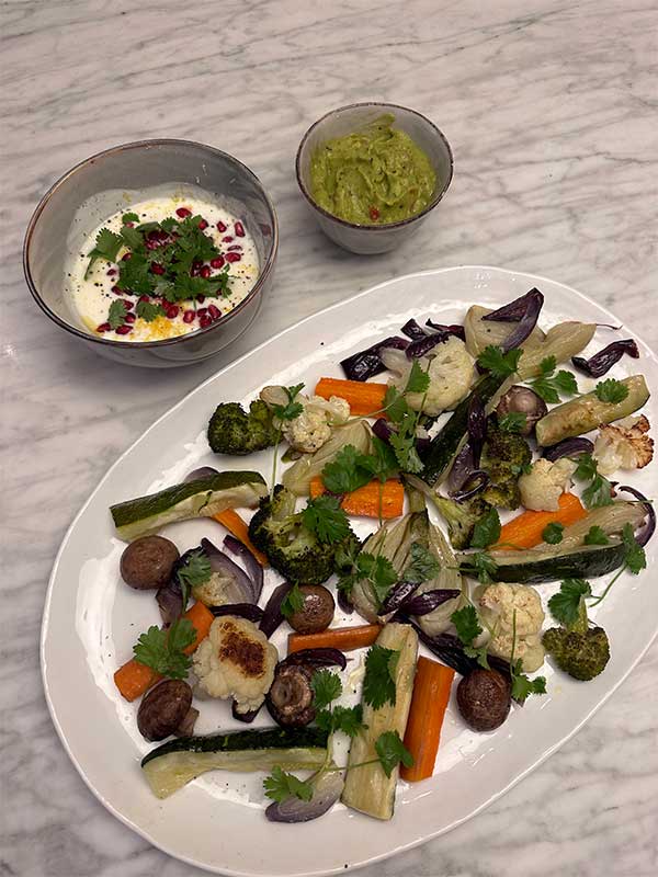 Ingredienser till rostade grönsaker