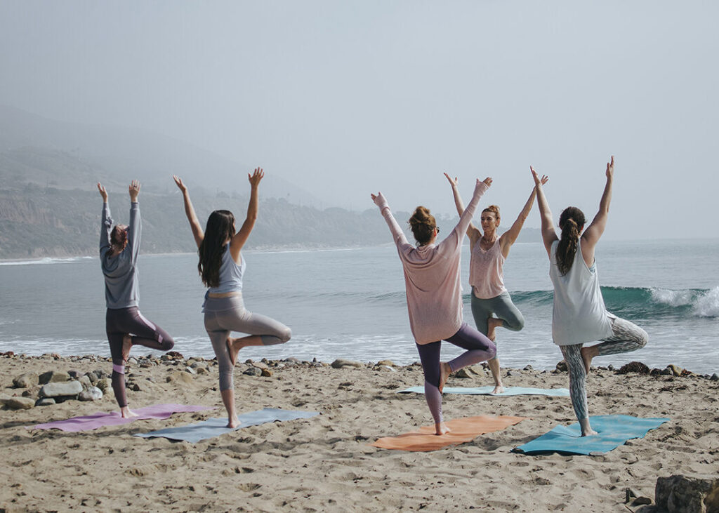 Yoga på stranden